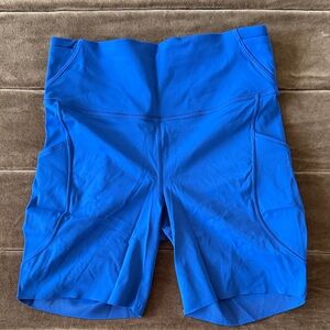 Lululemon fast and free cobalt blue shorts